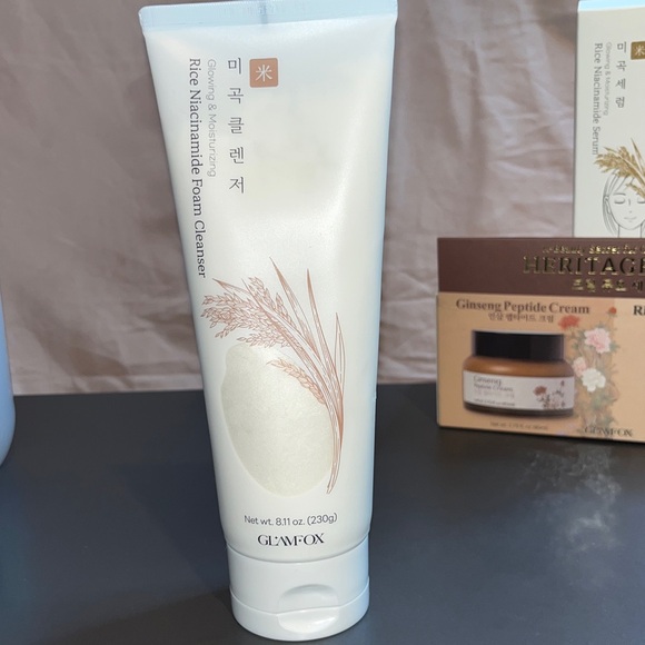 GLAMFOX K-Beauty 5pc Skincare Set Rice Niacinamide Ginseng Glowing Moisturizing - Picture 6 of 6
